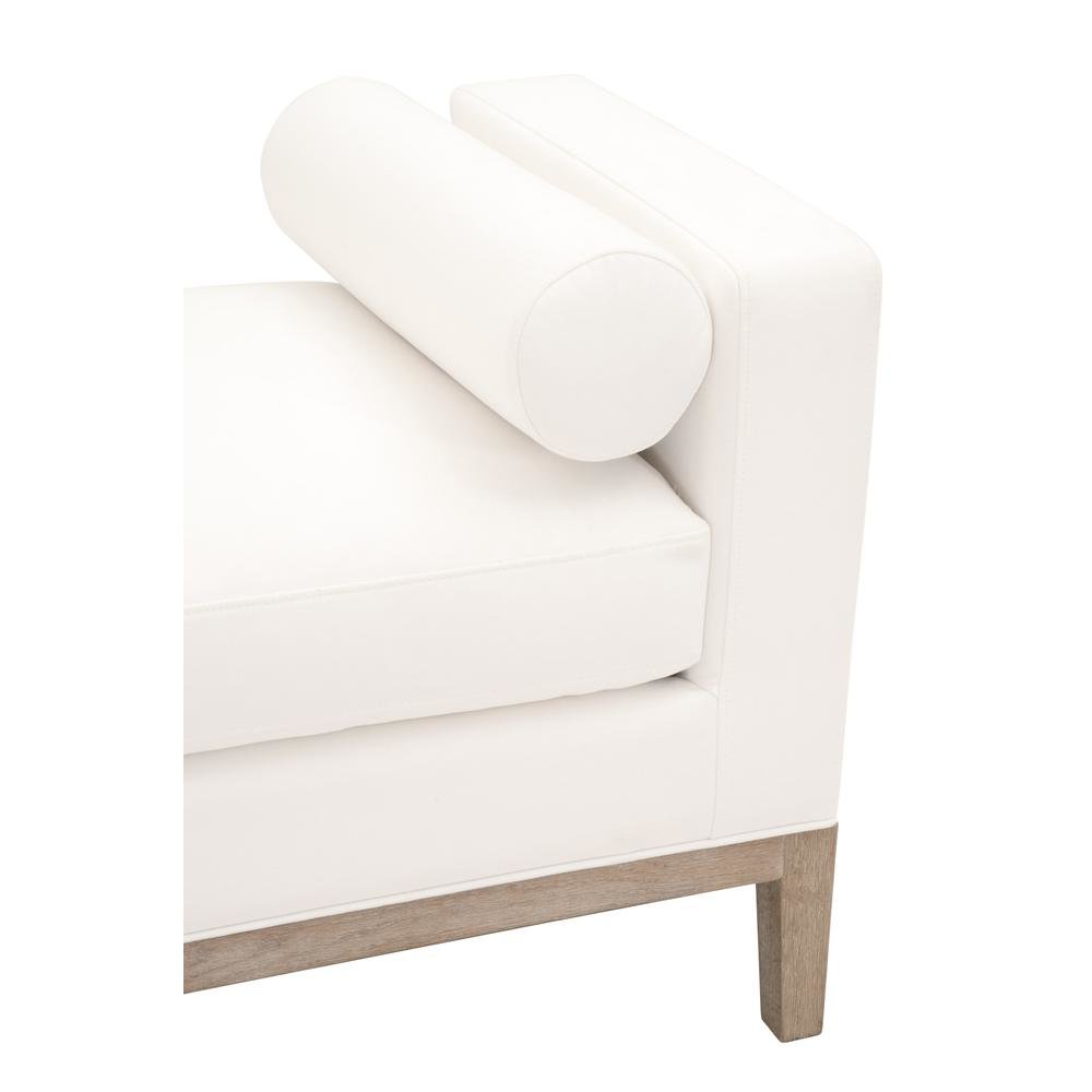 Gray Boucle Upholstered Bench for King Bed – Bedroom Bench