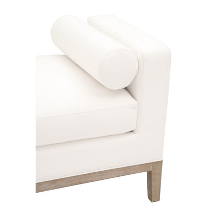 Gray Boucle Upholstered Bench for King Bed – Bedroom Bench