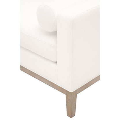 Gray Boucle Upholstered Bench for King Bed – Bedroom Bench