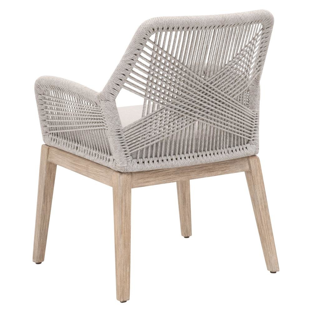 Gray Woven Armchair Set – Accent Chairs Set of 2 for Living Room Seating