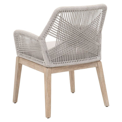 Gray Woven Armchair Set – Accent Chairs Set of 2 for Living Room Seating