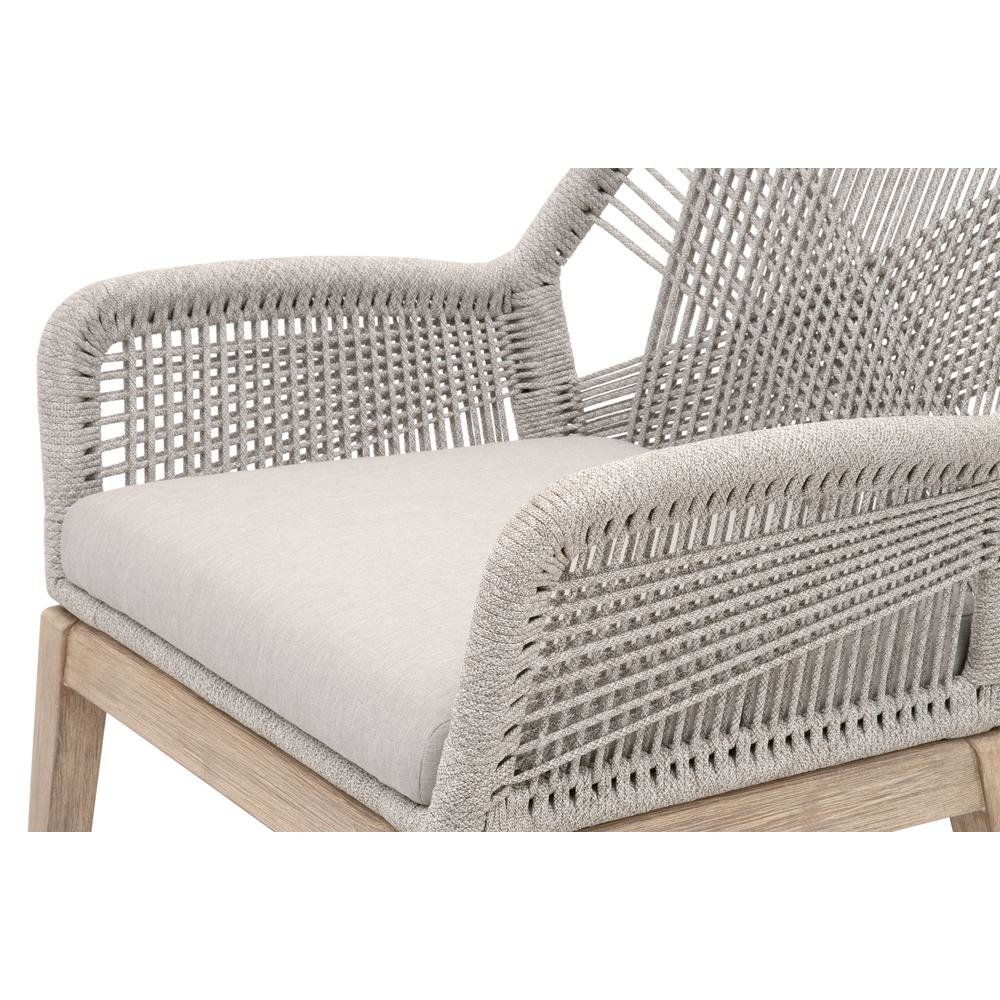 Gray Woven Armchair Set – Accent Chairs Set of 2 for Living Room Seating