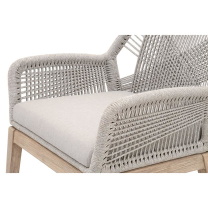 Gray Woven Armchair Set – Accent Chairs Set of 2 for Living Room Seating