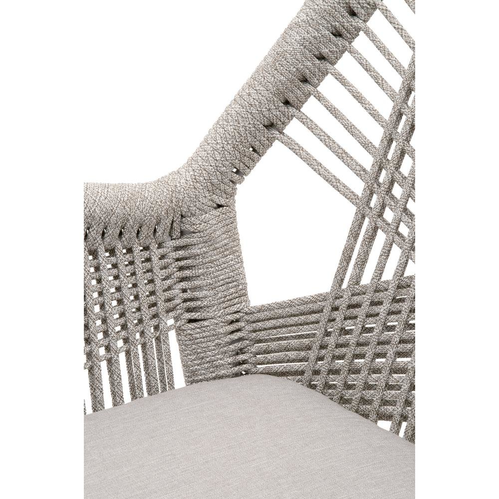 Gray Woven Armchair Set – Accent Chairs Set of 2 for Living Room Seating