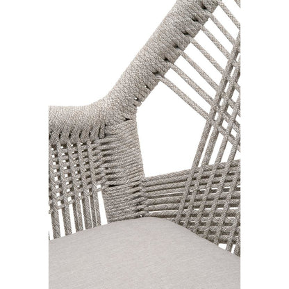 Gray Woven Armchair Set – Accent Chairs Set of 2 for Living Room Seating