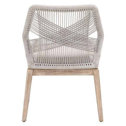 Gray Woven Chair Set – Accent Chairs Set of 2 for Lounge or Living Room