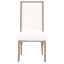 White Dining Chair 2-Piece Set, Upholstered, Rubberwood Frame