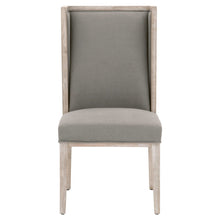Gray Wing Dining Chair 2-Piece Set, Upholstered, Wood Frame