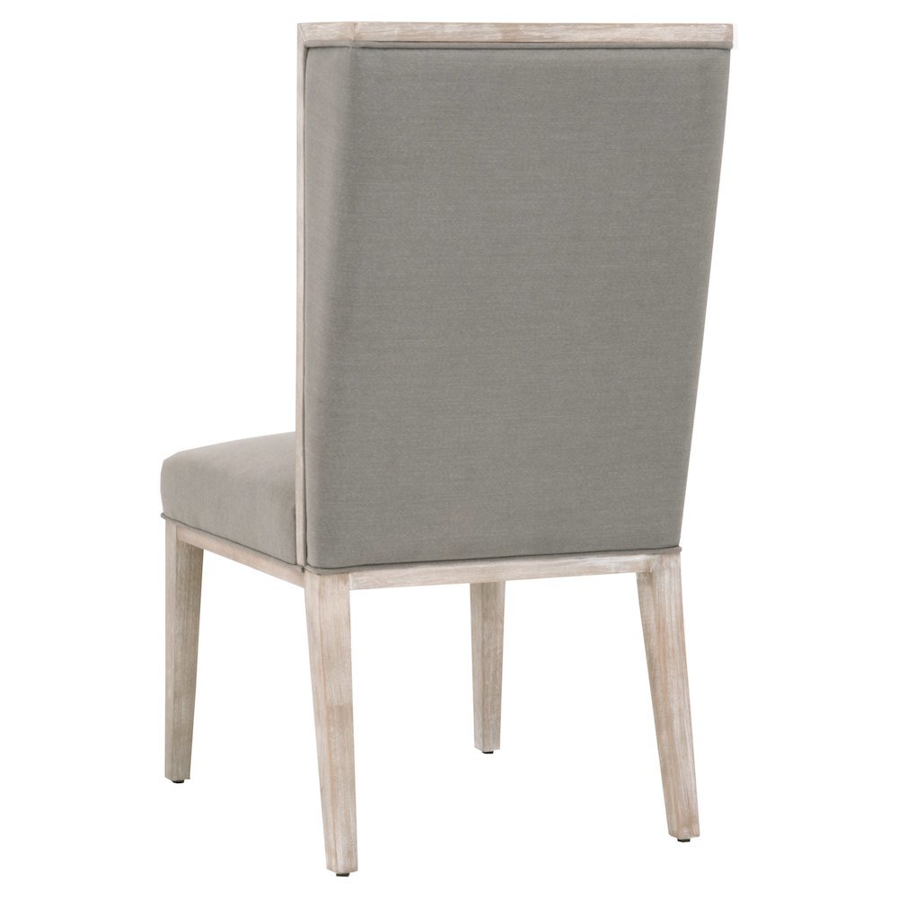 Gray Wing Dining Chair 2-Piece Set, Upholstered, Wood Frame