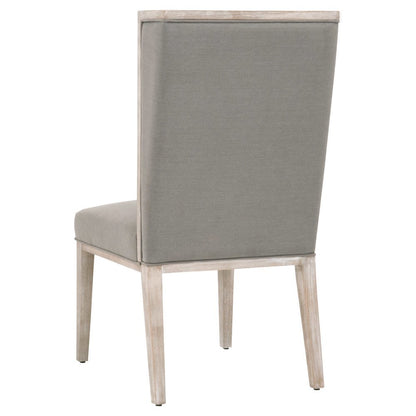 Gray Wing Dining Chair 2-Piece Set, Upholstered, Wood Frame