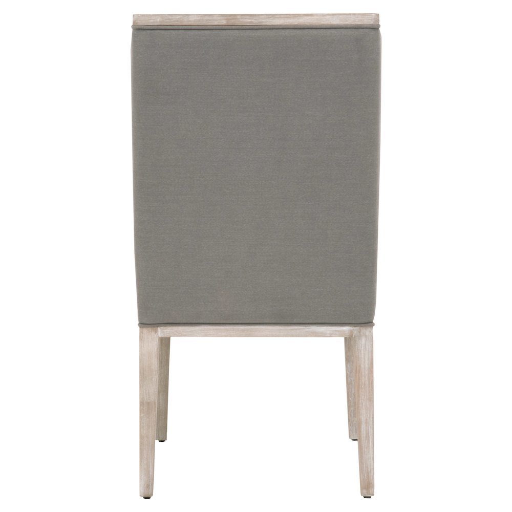 Gray Wing Dining Chair 2-Piece Set, Upholstered, Wood Frame