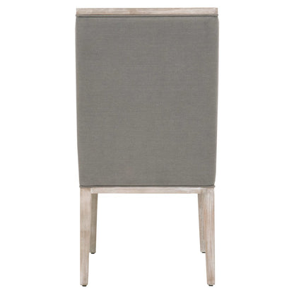 Gray Wing Dining Chair 2-Piece Set, Upholstered, Wood Frame