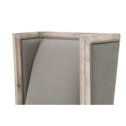 Gray Wing Dining Chair 2-Piece Set, Upholstered, Wood Frame