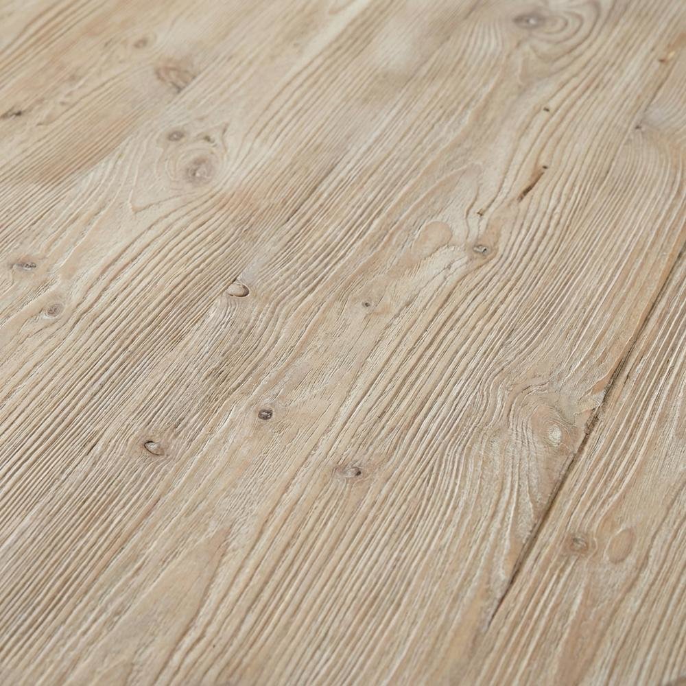 Reclaimed Pine Dining Table with Solid Wood Finish and Transitional Style