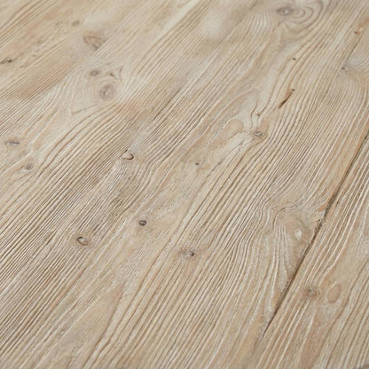 Reclaimed Pine Dining Table with Solid Wood Finish and Transitional Style