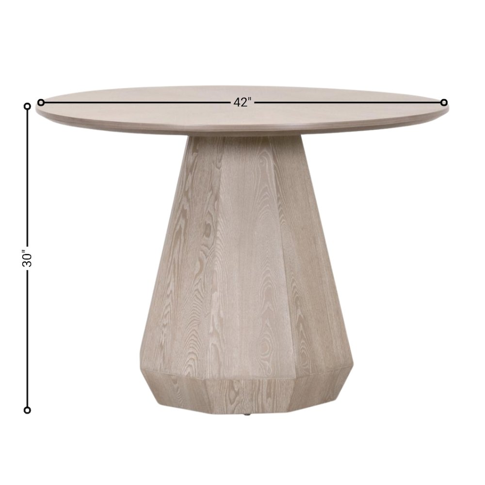 Gray Round 42" Dining Table – Kitchen or Dining Table for 4 People