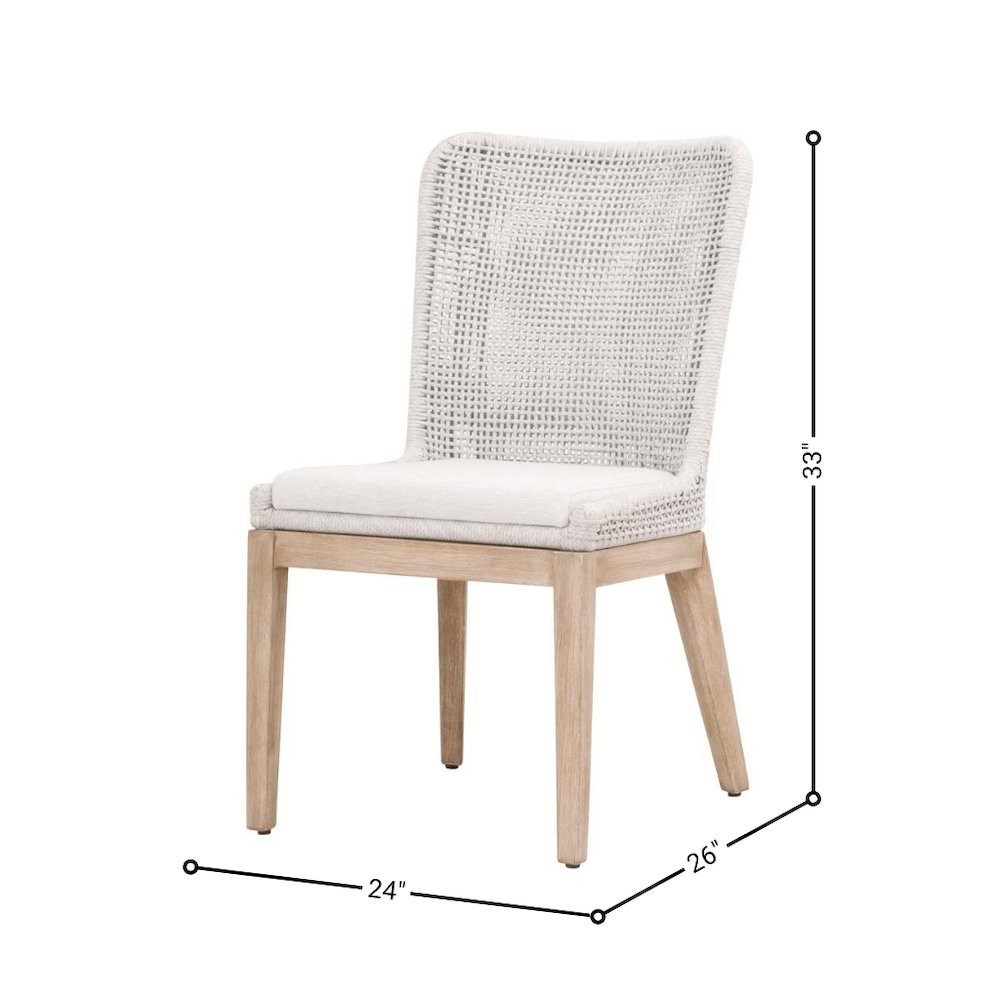 Gray Woven Chair Set – Accent Chairs Set of 2 for Living Room Seating