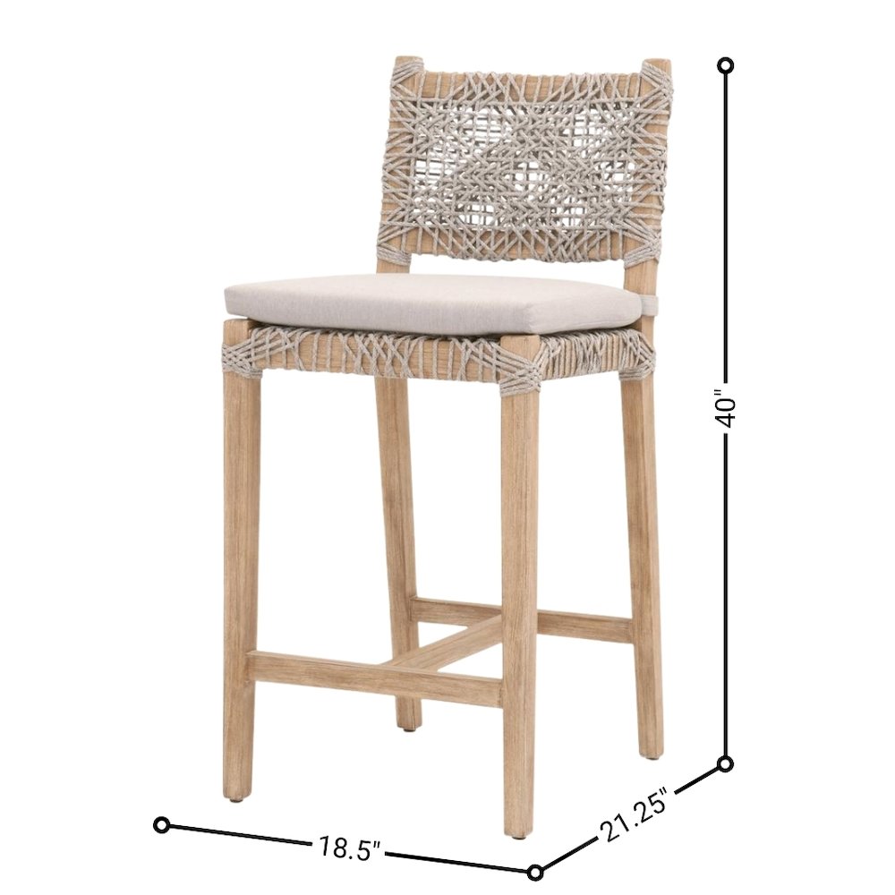Gray Counter Stool – Brown Bar Stool and Counter Height Chair with Back