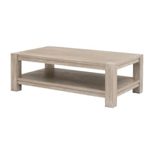 Gray Coffee Table with Beech Wood Frame and Single Shelf Storage