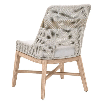 Gray Woven Chair Pair with Mahogany Frame, Accent Chairs Set of 2 Indoor