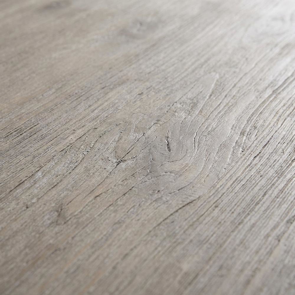 Solid Acacia Dining Table with Extension Leaf and Natural Gray Finish
