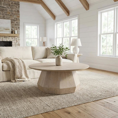 Gray Transitional Coffee Table with MDF and Ash Veneer Frame Finish Neutral Gray