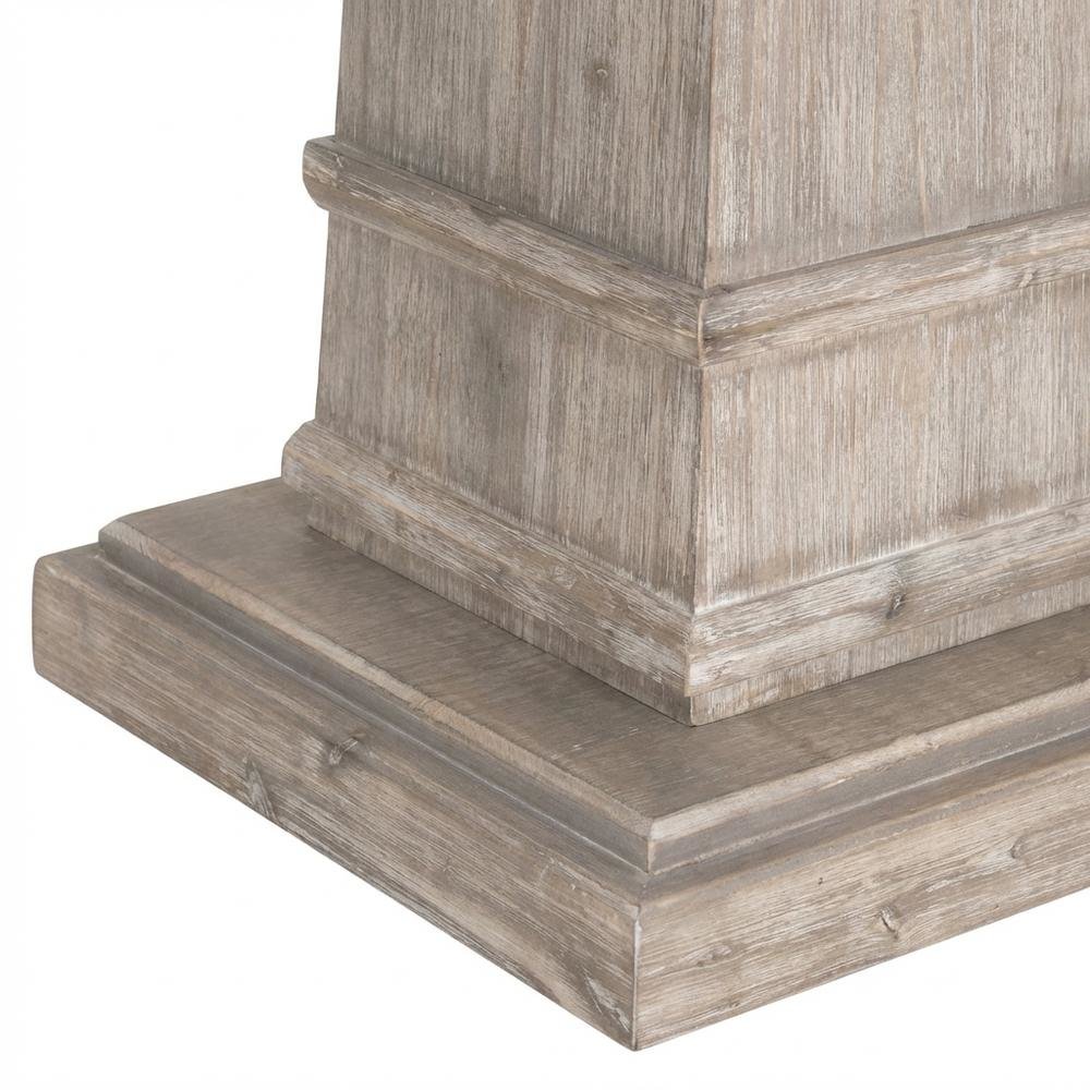 Solid Acacia Dining Table with Extension Leaf and Natural Gray Finish