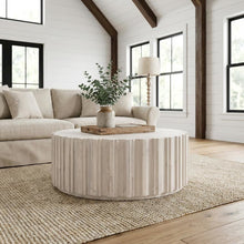 White Wash Pine Coffee Table Solid Reclaimed Pine Frame Durable Design