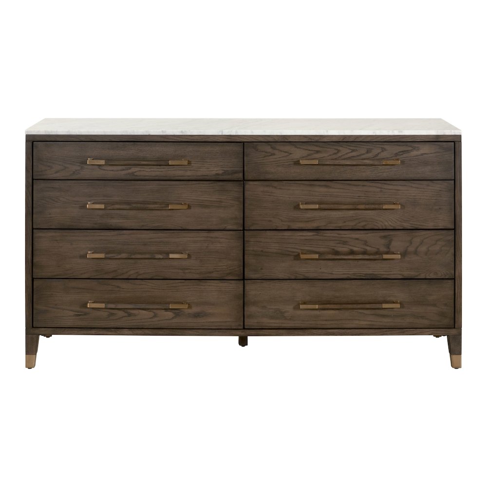 Bronze Bay Transitional Cambria 8-Drawer Double Dresser