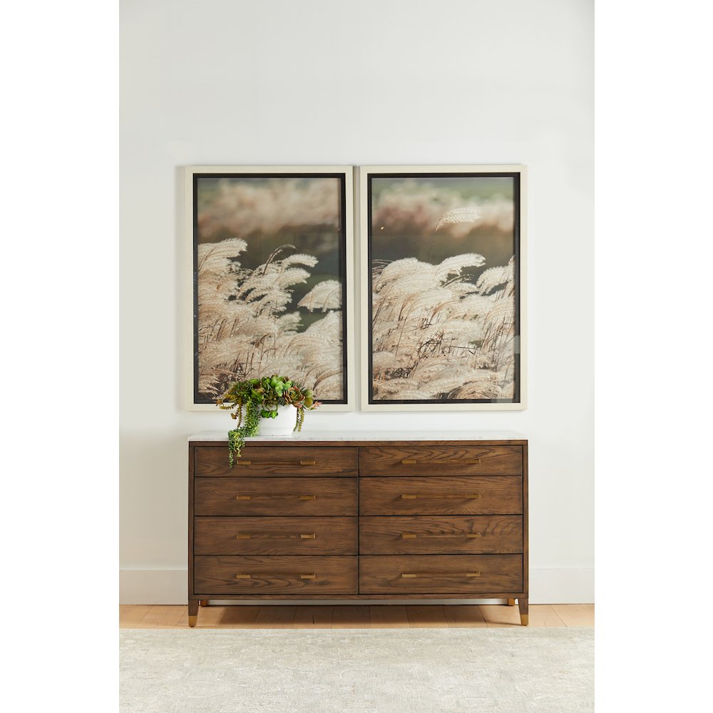 Bronze Bay Transitional Cambria 8-Drawer Double Dresser