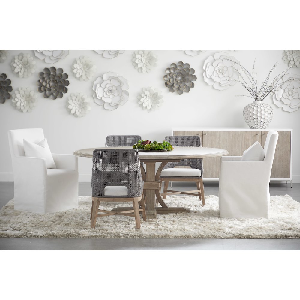 Traditions Transitional Devon 54" Round Extension Dining Table
