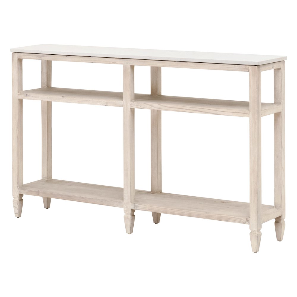 Bella Antique Transitional Emerie Narrow Console Table