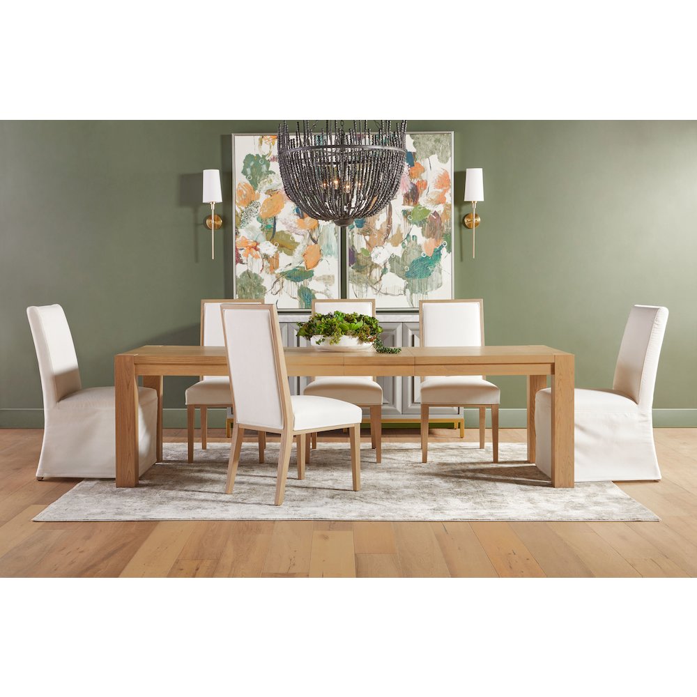 Transitional Levi Slipcover Dining Chair, Set of 2