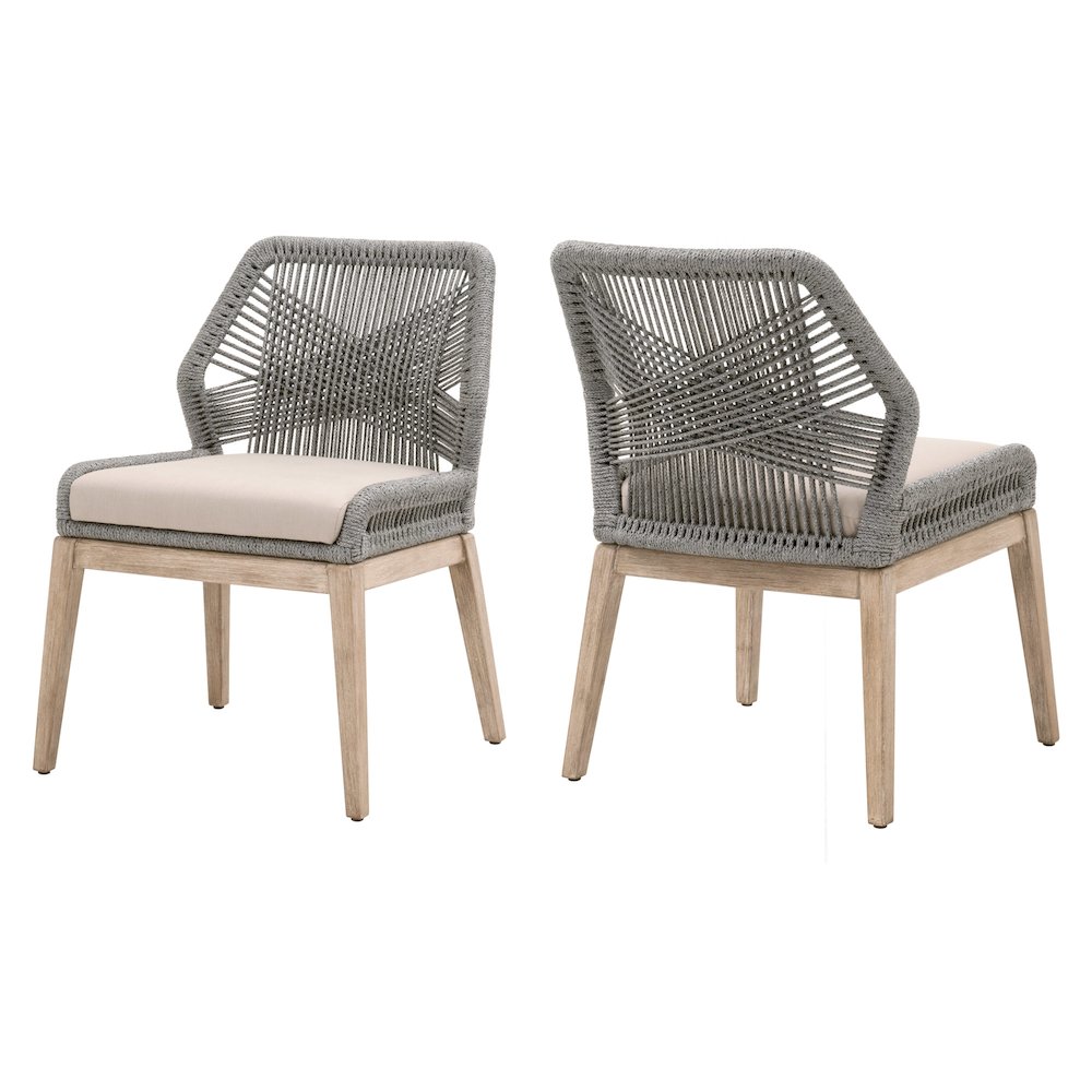 Woven Transitional Loom Dining Chair, Set of 2