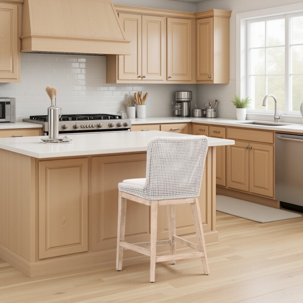 Gray Counter Stool – Wooden Counter Height Chair and Bar Chair Seating