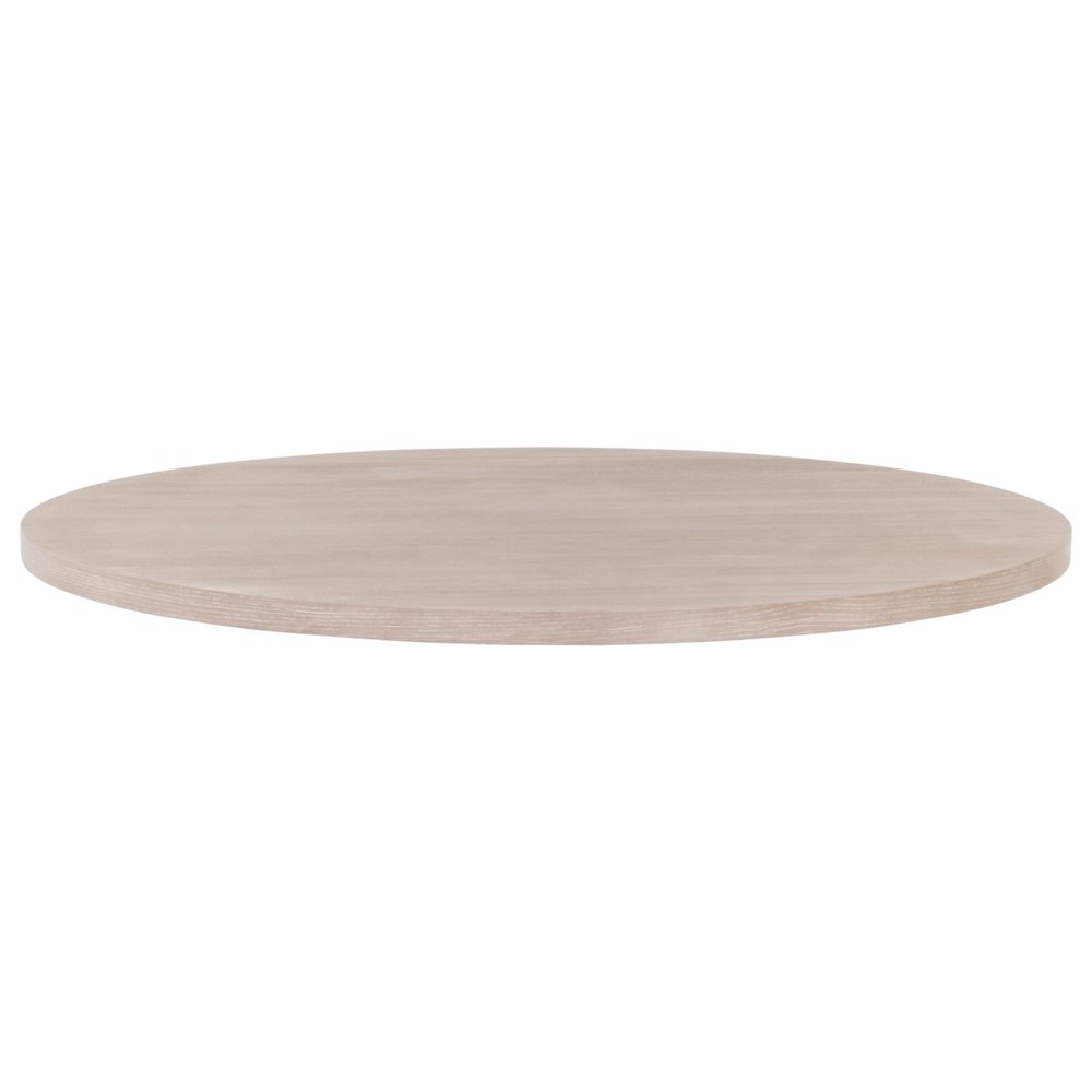 Gray Round Dining Table Top 54 Inches, Acacia Wood Veneer, MDF