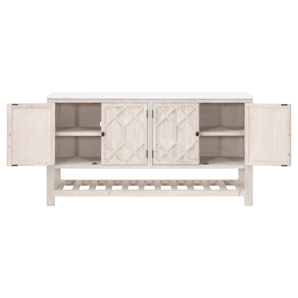Bella Antique Transitional Willow Media Sideboard