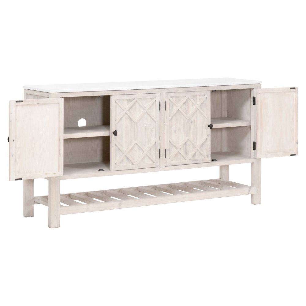 Bella Antique Transitional Willow Media Sideboard