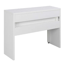 White Office Desk with Sliding Drawer, Riser, and Spacious Honeycomb Design