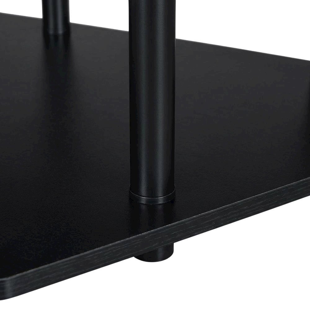 Contemporary black TV stand, TVs up to 46 inches, particle board construction