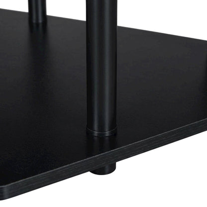 Contemporary black TV stand, TVs up to 46 inches, particle board construction