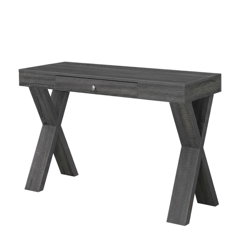 Weathered Gray 1-Drawer Office Desk With Mdf And Particle Board Finish