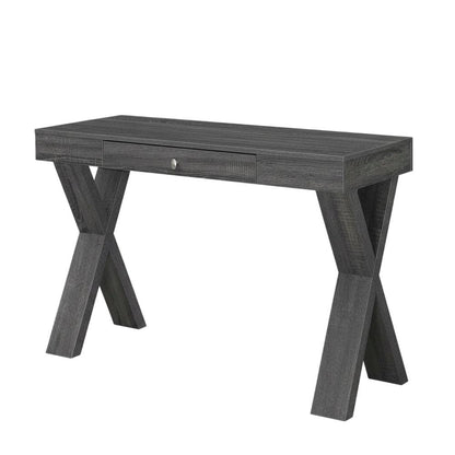 Weathered Gray 1-Drawer Office Desk With Mdf And Particle Board Finish