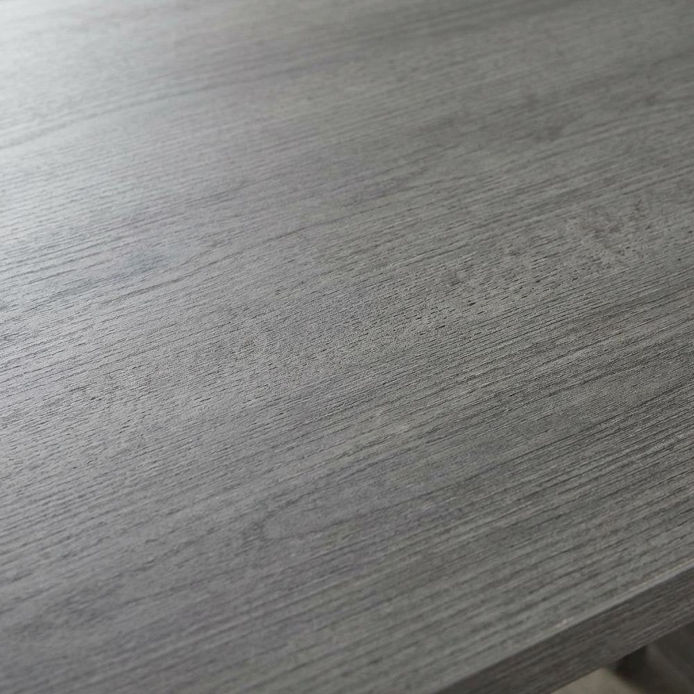Charcoal Gray Trestle Desk With Charging Station And Melamine Overlay