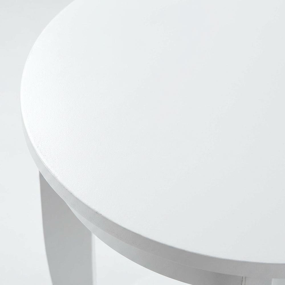 Round End Table with Smooth Surface and Compact Design