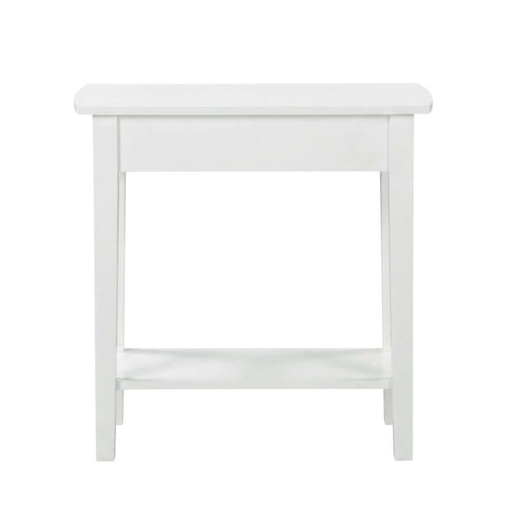 Wooden End Table with Flat Surface for Living Room and Bedroom Use