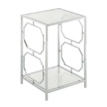 Modern Chrome End Table with Sleek Metal Frame and Minimalist Design