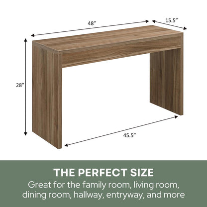 Brown Console Table with Storage and Practical Design for Living Room
