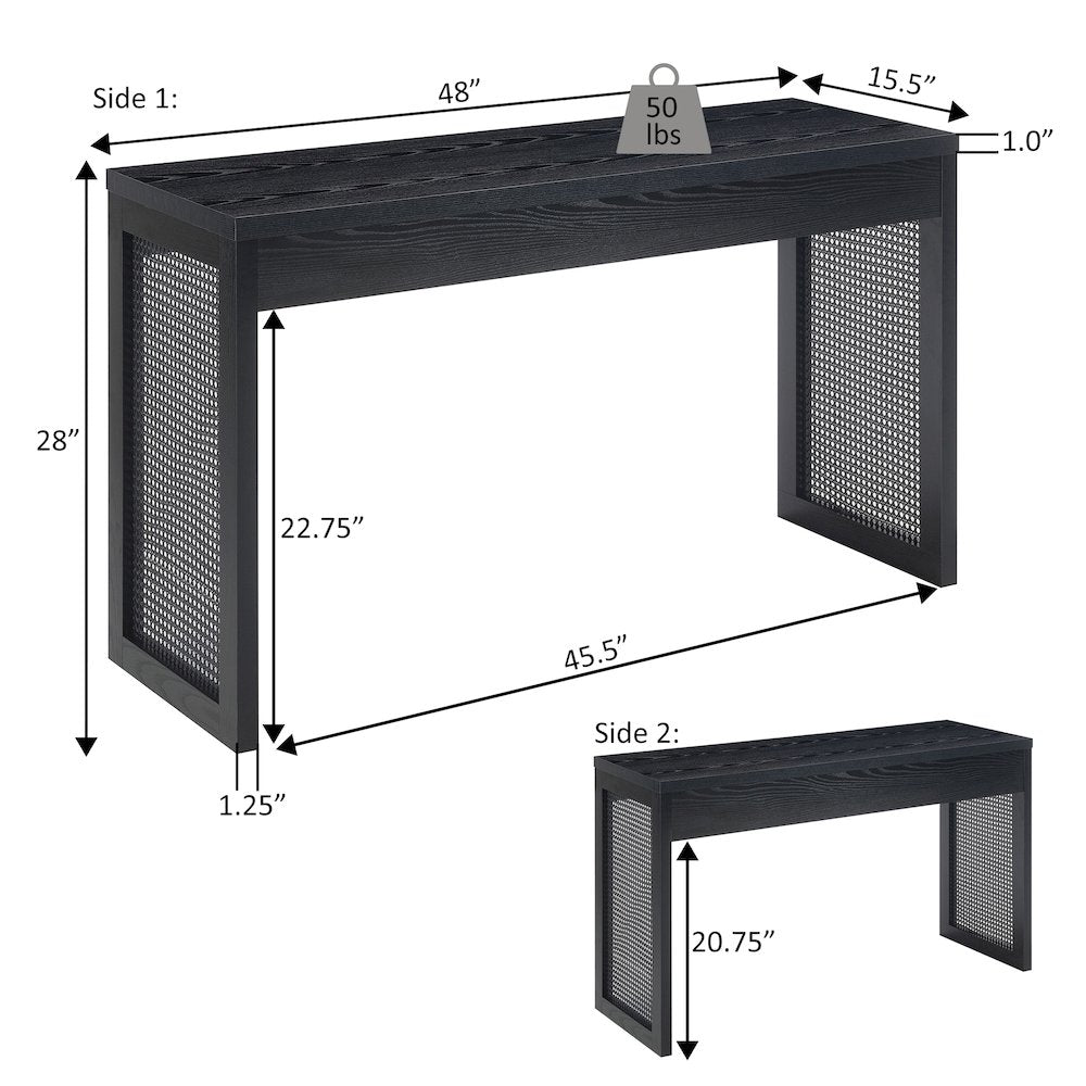Northfield Weave Hall Console Table/Desk
