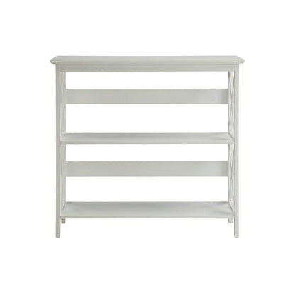Wooden 3-Tier Bookcase with Non-Lead Base Paint for Home Storage